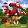 Fantasy Red Mushroom House