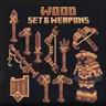 Wood Weapons & Tools set