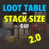 Loot Table & Stacksize GUI Fix