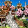 KitMap Spawn - Oriental theme // CHERRY BLOSSOM TREES// SPRING PATH // PERFECT SMALL LOBBY/SPAWN